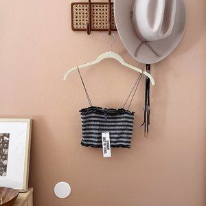 NWT Cropped Gingham Tank Top